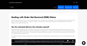 Dealing with Order Not Received (ONR) Claims