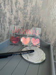 Personalised Name 10x15cm Magnetic Clear Acrylic Heart Whiteboard Weight Loss Journey Sign Plaque & Drywipe Pen