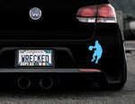 Basketball Player Bumper Car Sticker