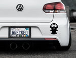 Adorable Ghost Bumper Car Sticker