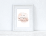 Be A Girl With A Mind Rose Gold Inspirational Wall Home Decor Print