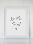 Be My Guest Heart 2022 Bedroom Guest Room Wall Decor Print