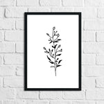 Flower 7 Simple Line Work Bedroom Home Wall Decor Print