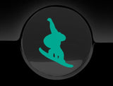 Snowboarder Fuel Cap Cover Car Sticker