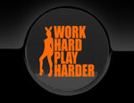 Work Hard Play Harder Fuel Cap Cover Car Sticker