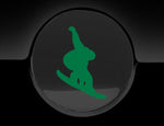 Snowboarder Fuel Cap Cover Car Sticker