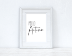 Hello Autumn Plain Font New Autumn 2021 Seasonal Wall Home Decor Print