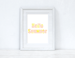 Hello Summer Lemons Summer Seasonal Wall Home Decor Print