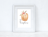 Hey Pumpkin Autumn Seasonal Wall Home Decor Print