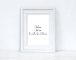 I Believe,I Believe Christmas Seasonal Wall Home Decor Print