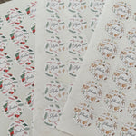 Sheet Of 24 Personalised Name Neutral Reindeer Christmas Present Stickers Gift Labels Christmas stickers