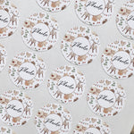 Sheet Of 24 Personalised Name Neutral Reindeer Christmas Present Stickers Gift Labels Christmas stickers