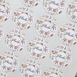 Sheet Of 24 Personalised Name Neutral Reindeer Christmas Present Stickers Gift Labels Christmas stickers