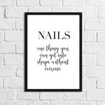 Nail Technician Dressing Room Simple Wall Decor Print