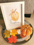 Hey Pumpkin Autumn Seasonal Wall Home Decor Print