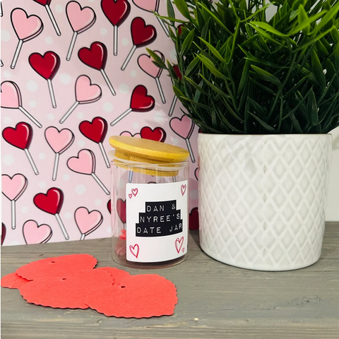 Personalised initials Date Night Jar - Valentine's Jar - Romantic Gift For Someone Special - Couples Gift - Date Jar