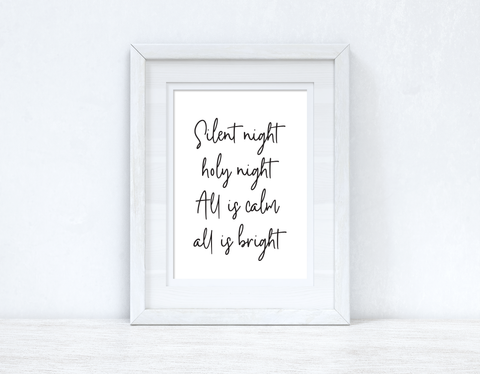 Silent Night Christmas Seasonal Wall Home Decor Print