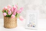 Spring Time List Fancy Font Floral Border 2024 Spring Easter Seasonal Wall Home Decor Print