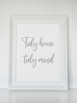 Tidy House Tidy Mind Cleaning Hinch Home Wall Decor Print