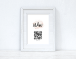 Wifi Rose Gold Pink Splatter Scan Me! Wifi QR Scan Home Wall Decor Print