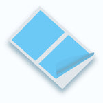 Arctic Blue Gloss 10 x 8 inch SQ Vinyl Wall Tile Stickers Kitchen & Bathroom Transfers