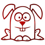 Funny Cartoon Rabbit Sticker