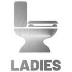 Ladies Toilet Restroom Sign Sticker