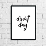 Duvet Day Black Bedroom Simple Decor Print