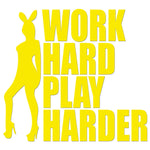 Work hard Play Harder Sticker