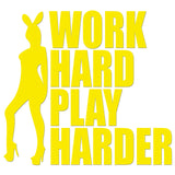 Work hard Play Harder Sticker