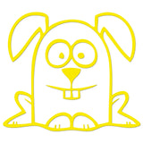 Funny Cartoon Rabbit Sticker