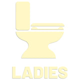 Ladies Toilet Restroom Sign Sticker