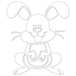 Cartoon Bunny Iron On HTV Transfer