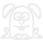 Funny Cartoon Rabbit Sticker