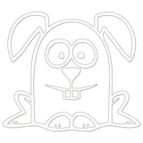 Funny Cartoon Rabbit Sticker