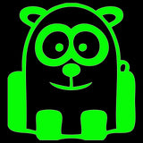 Funny Cartoon Panda Sticker