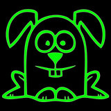 Funny Cartoon Rabbit Sticker