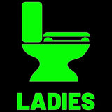 Ladies Toilet Restroom Sign Sticker