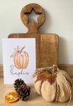 Hey Pumpkin Autumn Seasonal Wall Home Decor Print