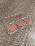 Personalised Name 10x15cm Magnetic Clear Acrylic Heart Whiteboard Weight Loss Journey Sign Plaque & Drywipe Pen