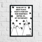 Mountains Children's Room Wall Bedroom Decor Print