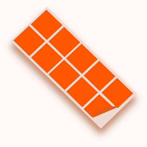 Orange Matte 100mm SQ Vinyl Wall Tile Stickers Kitchen & Bathroom Transfers