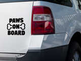 Paws On Board Sticker