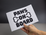 Paws On Board Sticker