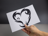 Tribal Love Heart Sticker