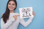 Funny Cartoon Rabbit Sticker