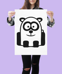 Funny Cartoon Panda Sticker