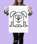 Funny Cartoon Rabbit Sticker