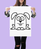 Funny Cartoon Rabbit Sticker